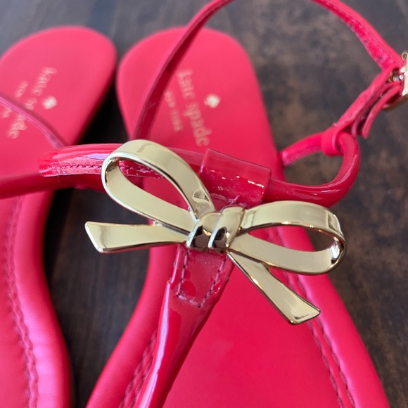 Kate Spade Tracie Bow Sandals Red Size 9 - Picture 3 of 7